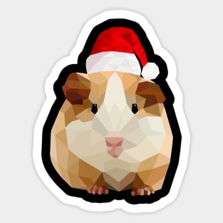 Christmas Santa Hat Hamster Guinea Pig Shirt Sticker